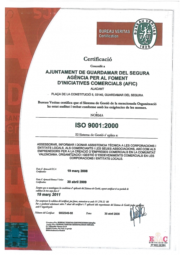 Certificación 2009