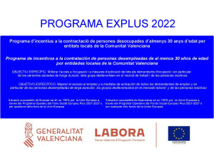 L'Ajuntament d'Alcoi contractarà 19 persones majors de 30 anys a través d’Avalem Experiència Plus – Programa «EXPLUS 2022»