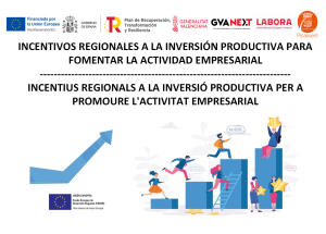 Incentivos regionales a la inversi&oacute;n productiva para fomentar la actividad empresarial