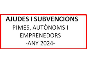 AJUDES I SUBVENCIONS - Pimes, Autònoms i Emprenedors -2024-