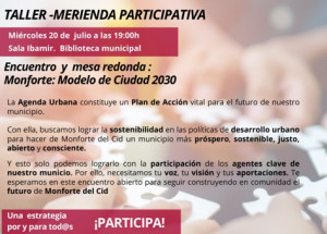 TALLER MERIENDA PARTICIPATIVA AGENDA 2030