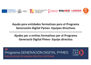 Ayudas para entidades formativas para el  &ldquo;Programa Generaci&oacute;n Digital Pymes: equipos directivos&rdquo;