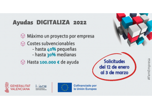 DIGITALIZAR-CV- SUBVENCIONES PARA PROYECTOS DE DIGITALIZACION PYMES 2022