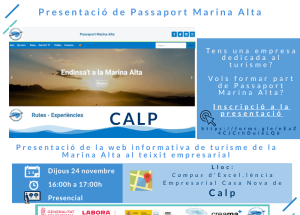 Presentación de la web Passaport Marina Alta
