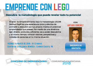 TALLER: EMPRENDE CON LEGO - CONCURSO DE EMPRENDEDORES DE LA COMUNIDAD VALENCIANA
