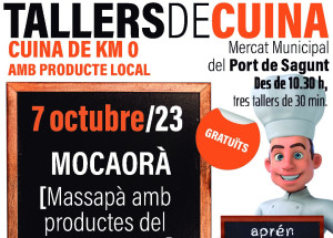 Talleres gratuitos de cocina 'MOCAORÁ' en el mercado municipal del Puerto de Sagunto el próximo 7 de octubre de 2023.