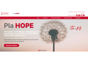 Plataforma HOPE, un cercador per a accedir a totes les ajudes autonòmiques, nacionals i europees.