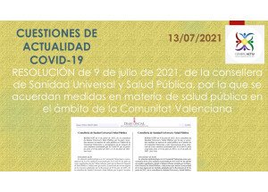 MESURES ADICIONALS EN MATERIA DE SALUD PÚBLICA DE RESOLUCIÓ DE 09/07/2021