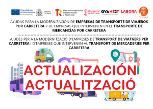 Ajudes per a la modernitzaci&oacute; d'empreses privades de transport de viatgers i de mercaderies per carretera