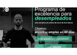 El Programa d’Excel·lència per a desempleats d’Isra García se celebrarà a Ondara els dies 20, 21 i 22 febrer 2020