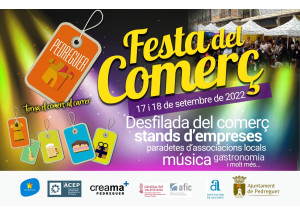 Vine a la FESTA DEL COMERÇ de Pedreguer el proper 17 i 18 de setembre de 2022